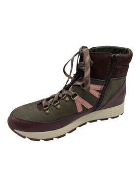 Alex Marie Boots Women 9 Green Thayla Leather Nubuck Lace Up Hiker Ankle Booties